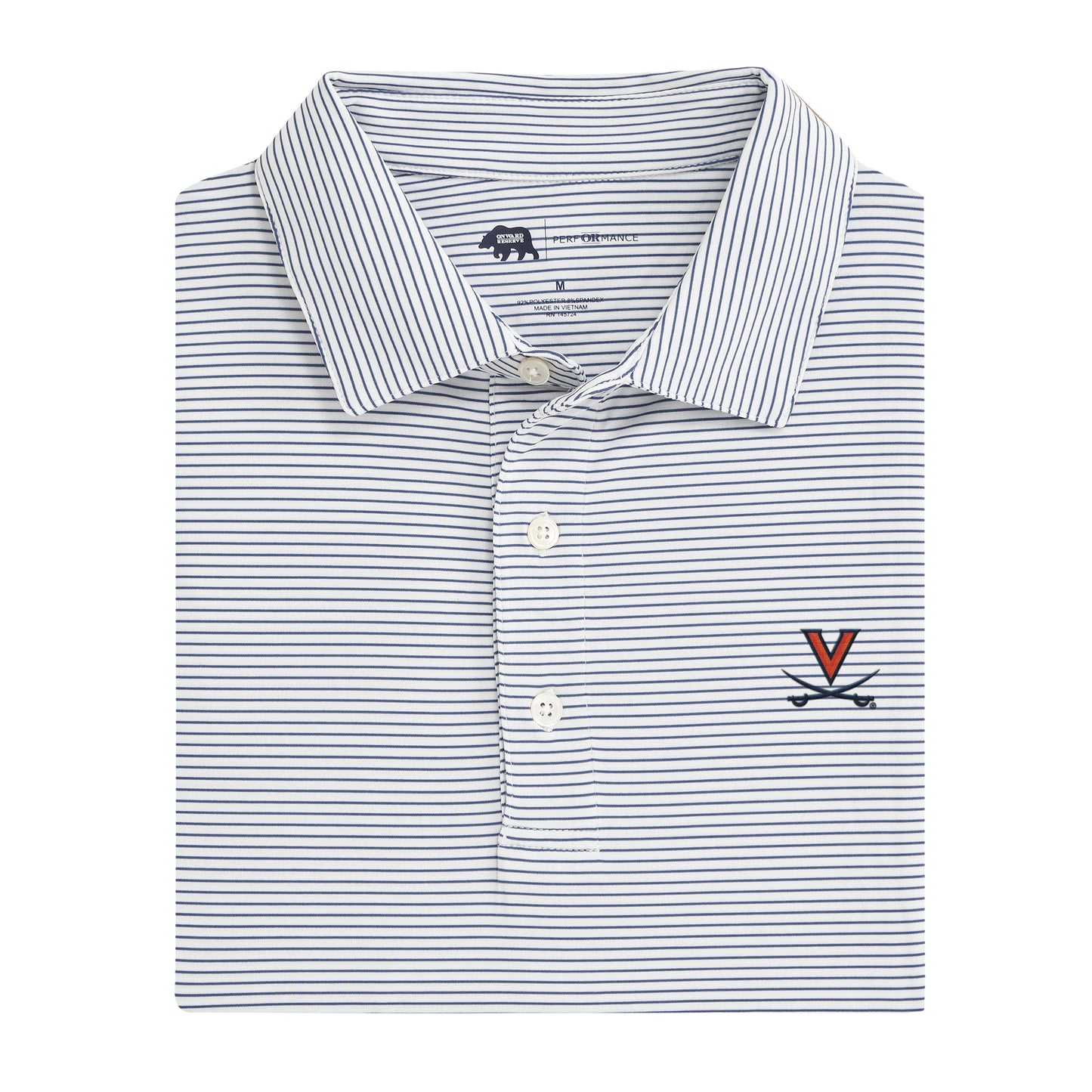 Virginia Birdie Stripe Performance Polo