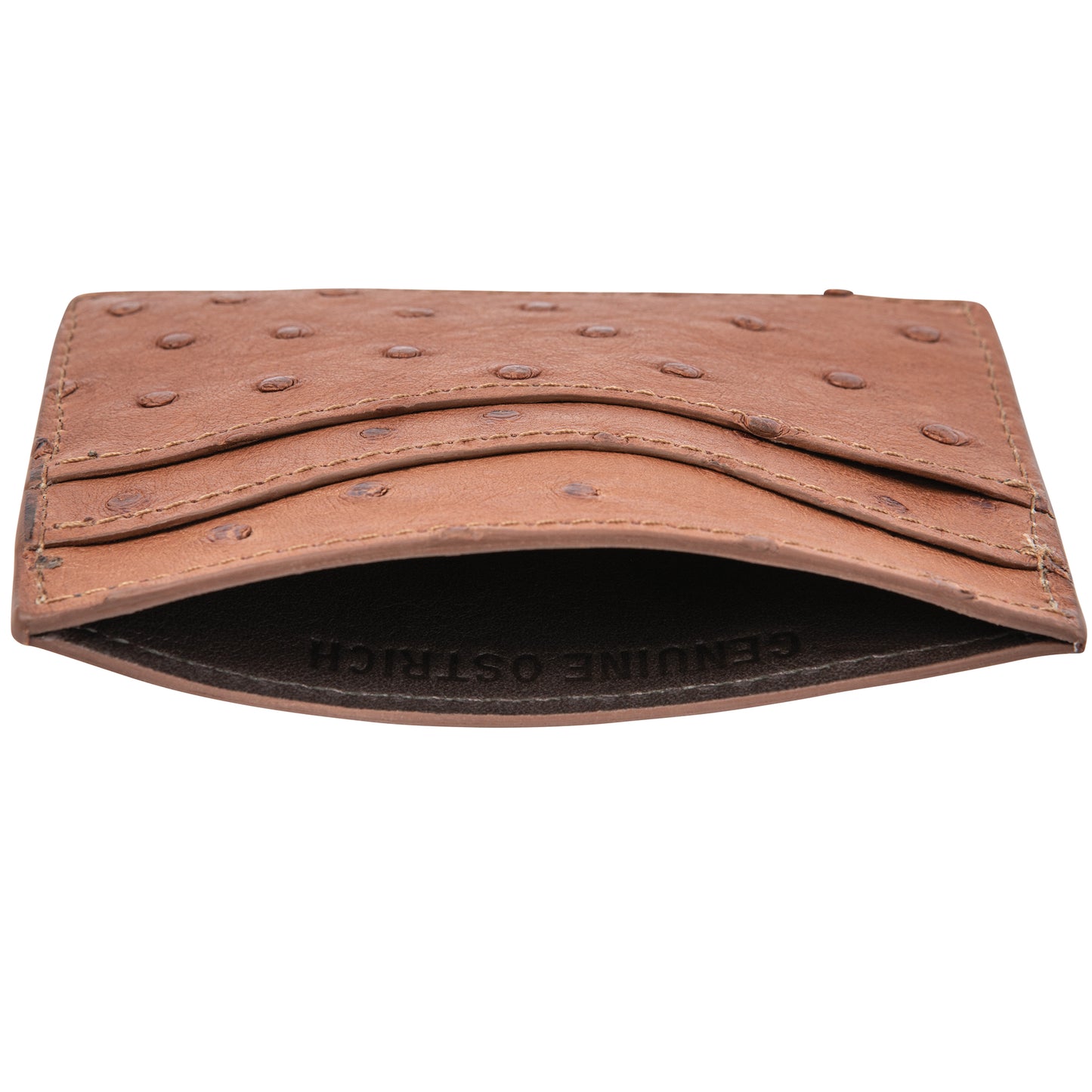 Quilted Ostrich Flat Card Case