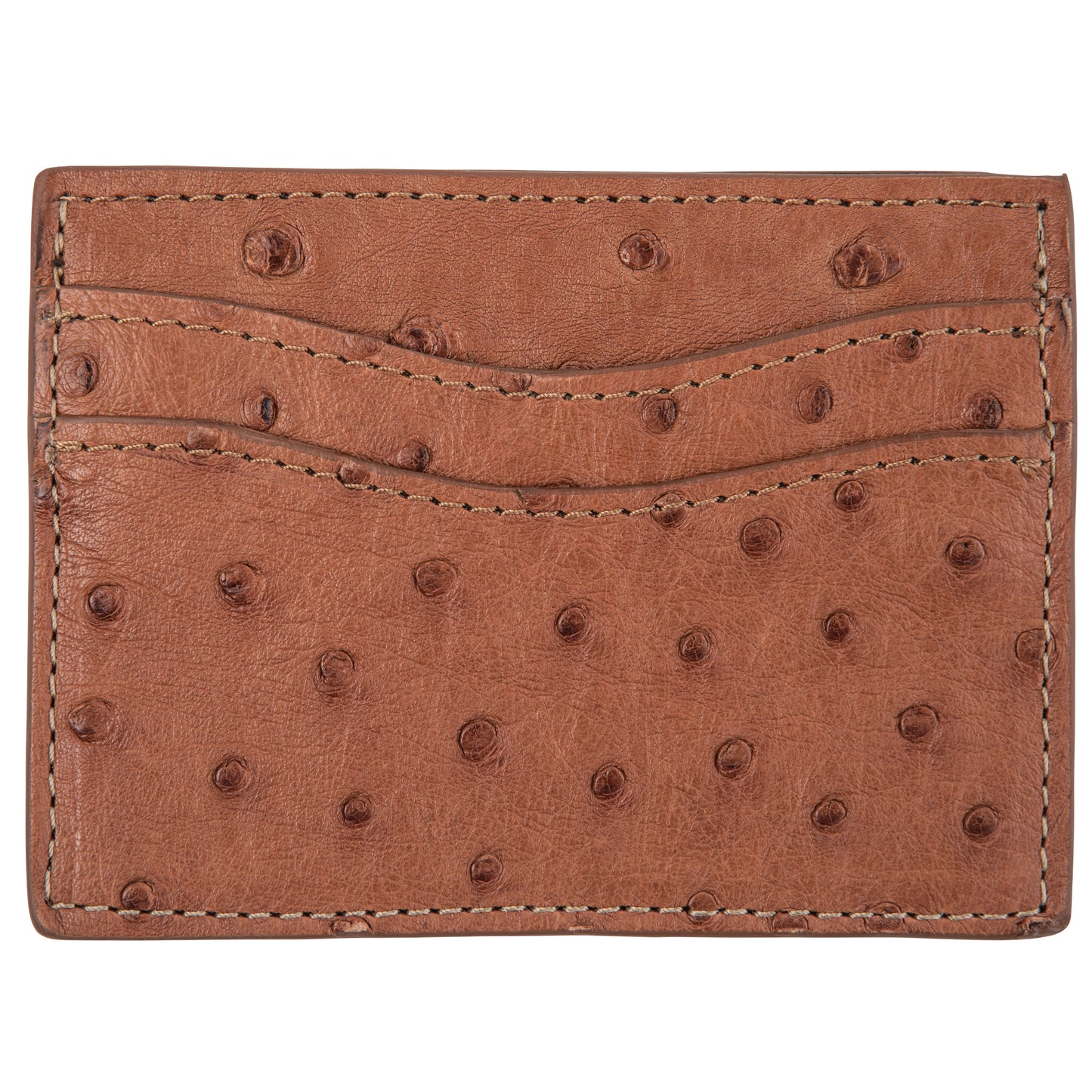 Quilted Ostrich Flat Card Case