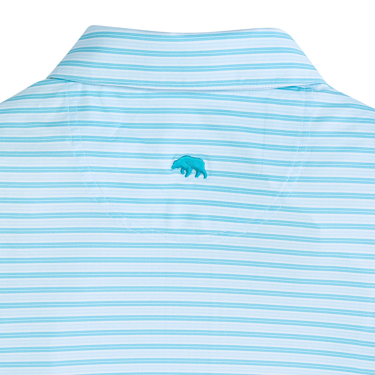 Wedge Stripe Performance Polo - Cabana Blue