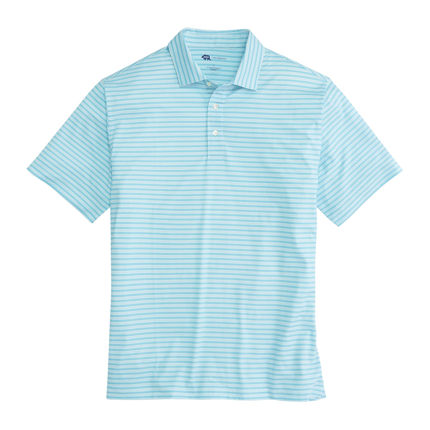 Wedge Stripe Performance Polo - Cabana Blue