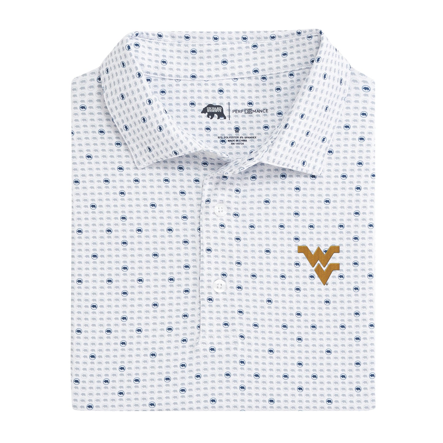 West Virginia Tour Logo Printed Performance Polo