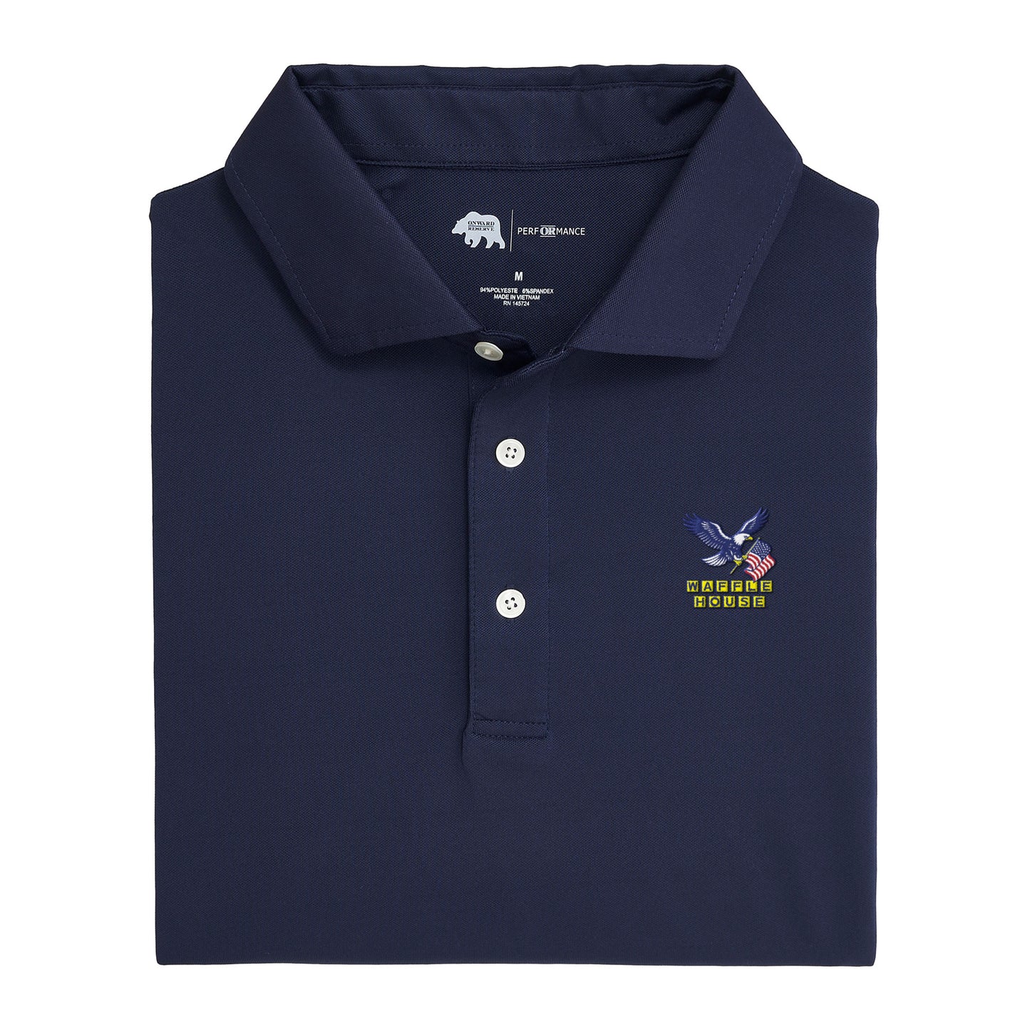 Waffle House USA Solid Performance Polo - Classic Navy