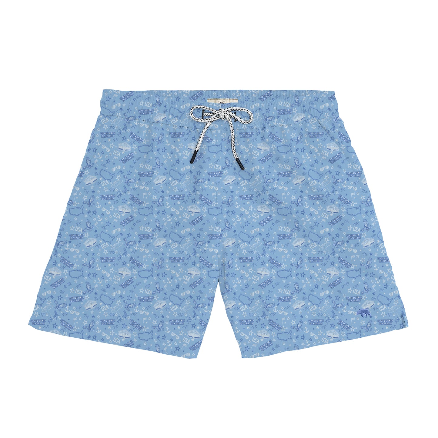 Waffle House Patriotic Swim - Washed Blue
