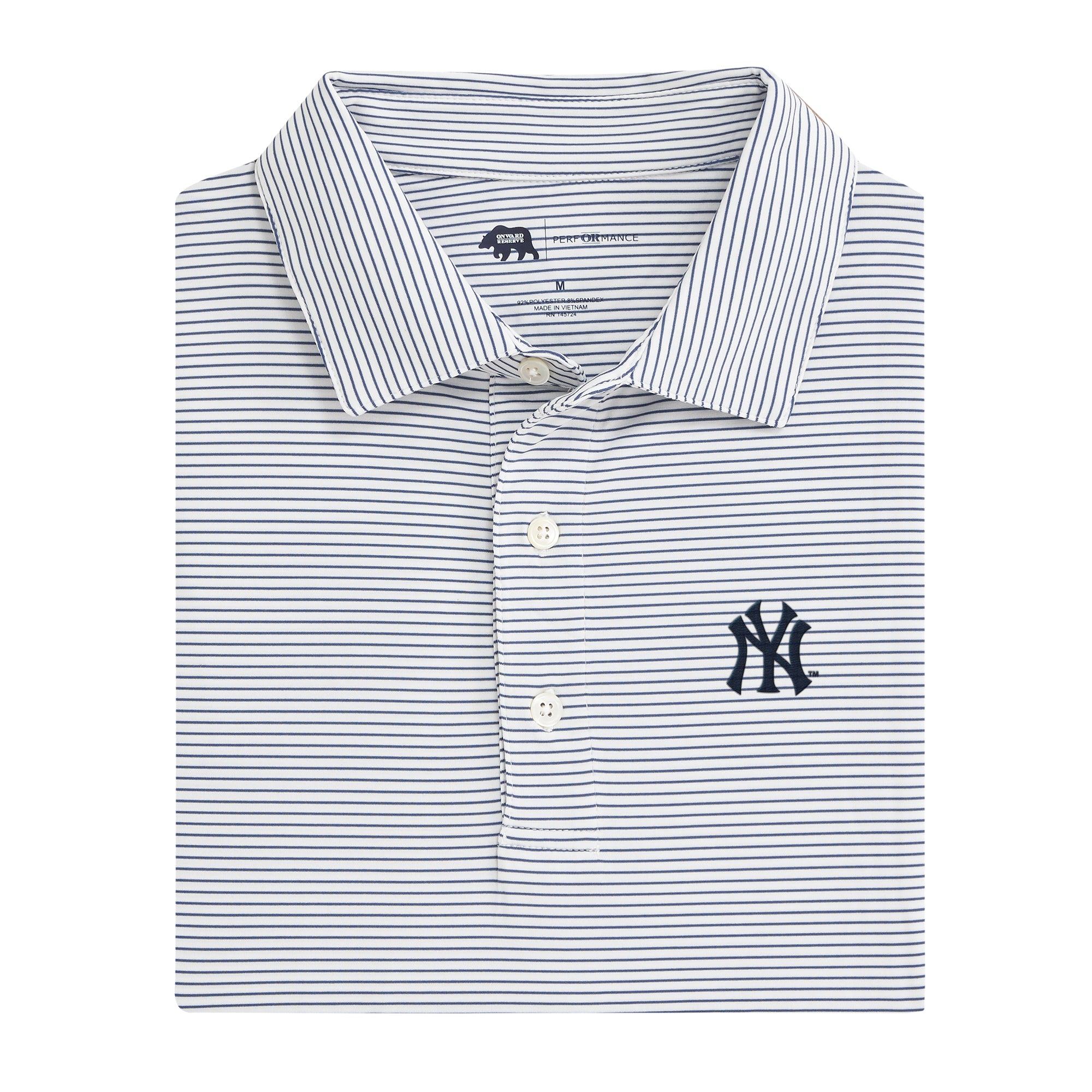 Mens NY Yankees Genuine Merchandise Performance T-Shirt, Gray/Navy, Size  Medium