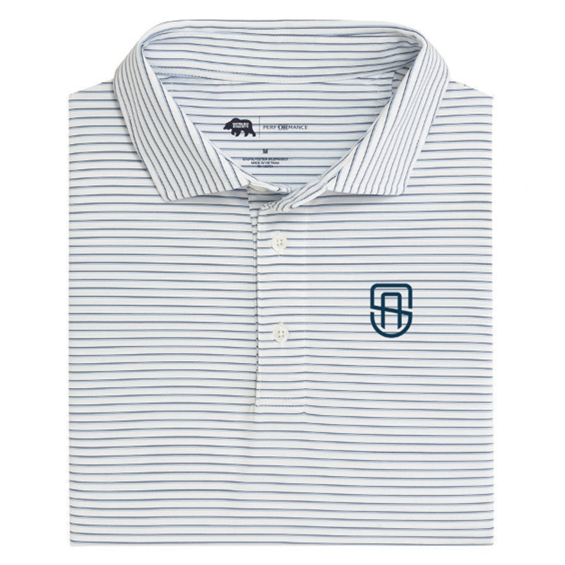 St. Albans Scout Stripe Performance Polo - True Navy