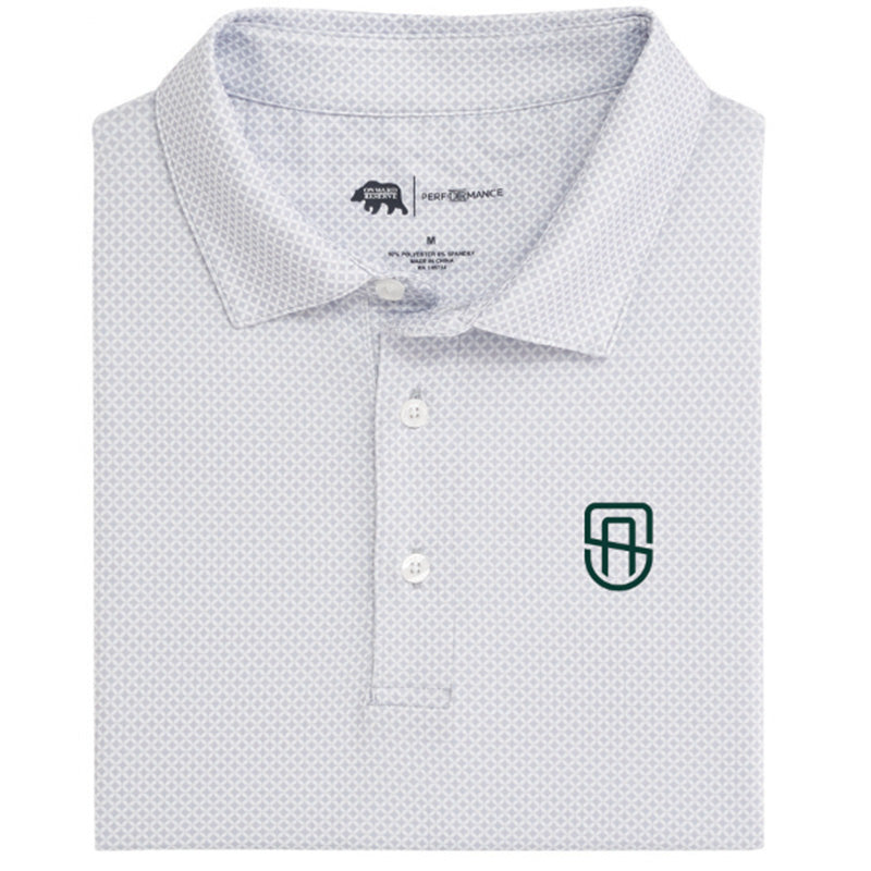 St. Albans Scope Printed Performance Polo - Mirage Grey