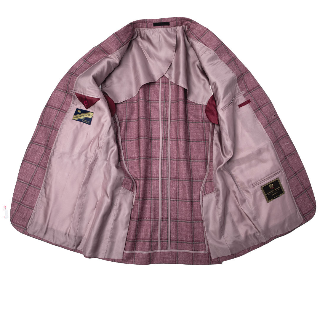 Fratelli Berry Windowpane Sport Coat