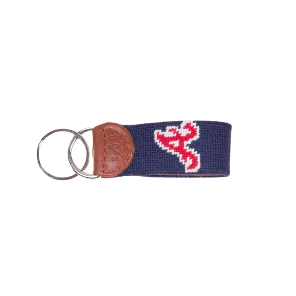 Atlanta Braves Needlepoint Key Fob