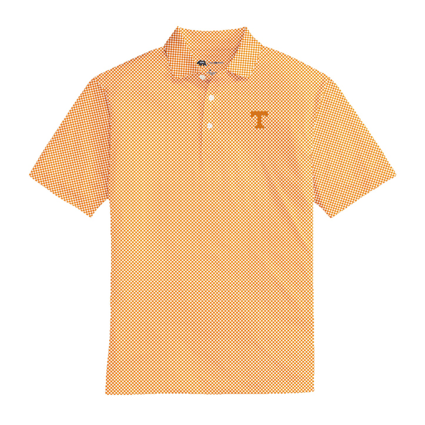 Tennessee Checkerboard Printed Performance Polo - Volunteer Orange