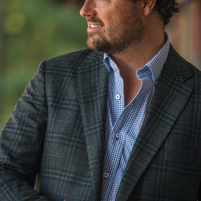 Loro Piana Deep Grass Plaid Sport Coat