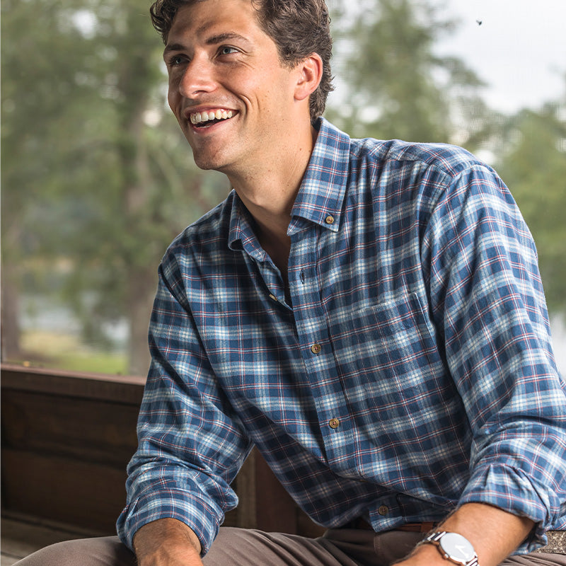 Saddle Featherweight Flannel - Naval Academy