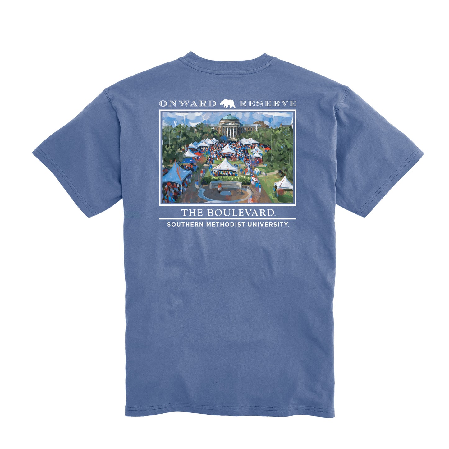 SMU the Boulevard Tee - Washed Blue