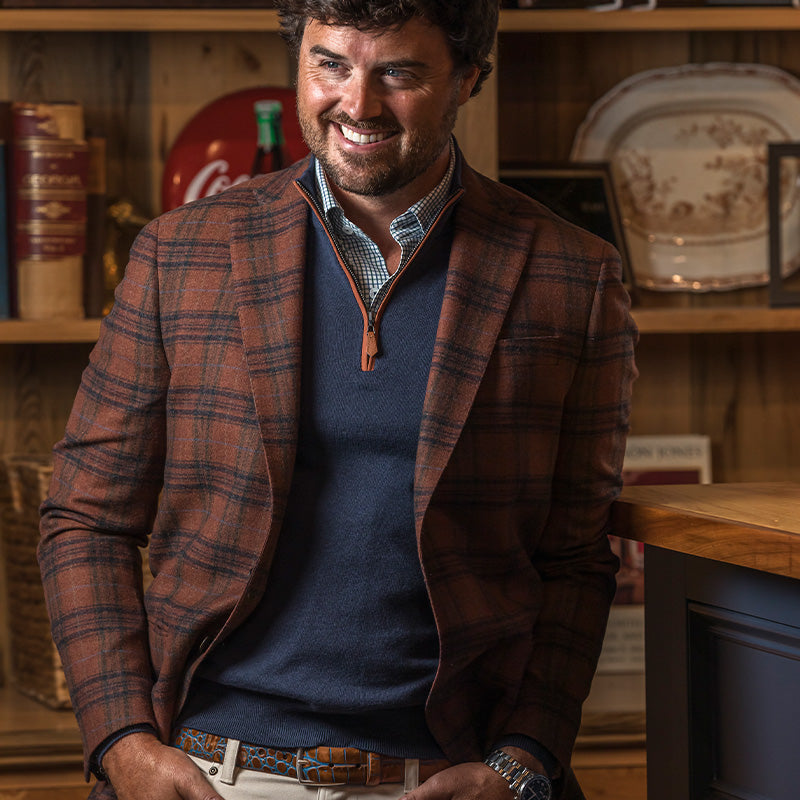 Botto Giuseppe Buckthorn Plaid Sport Coat