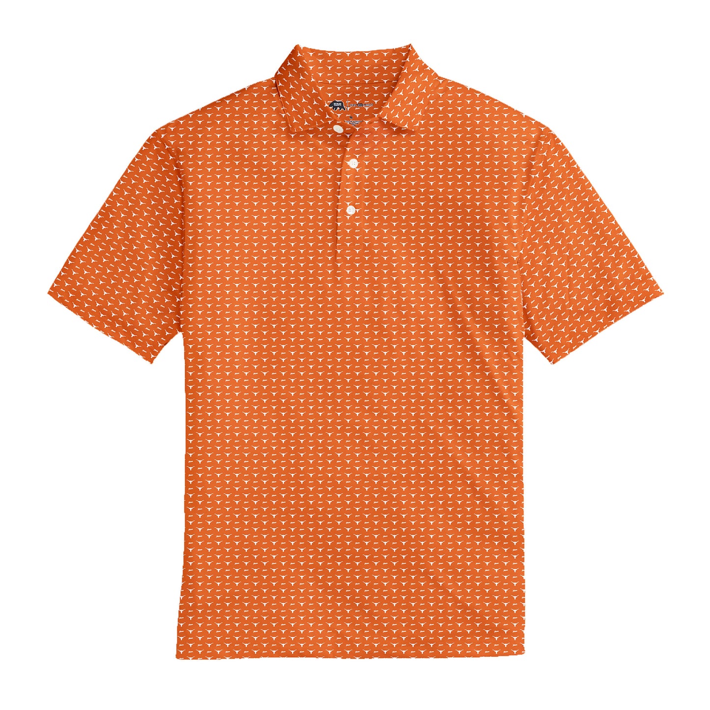 Texas Longhorn Printed Polo - Longhorn Orange
