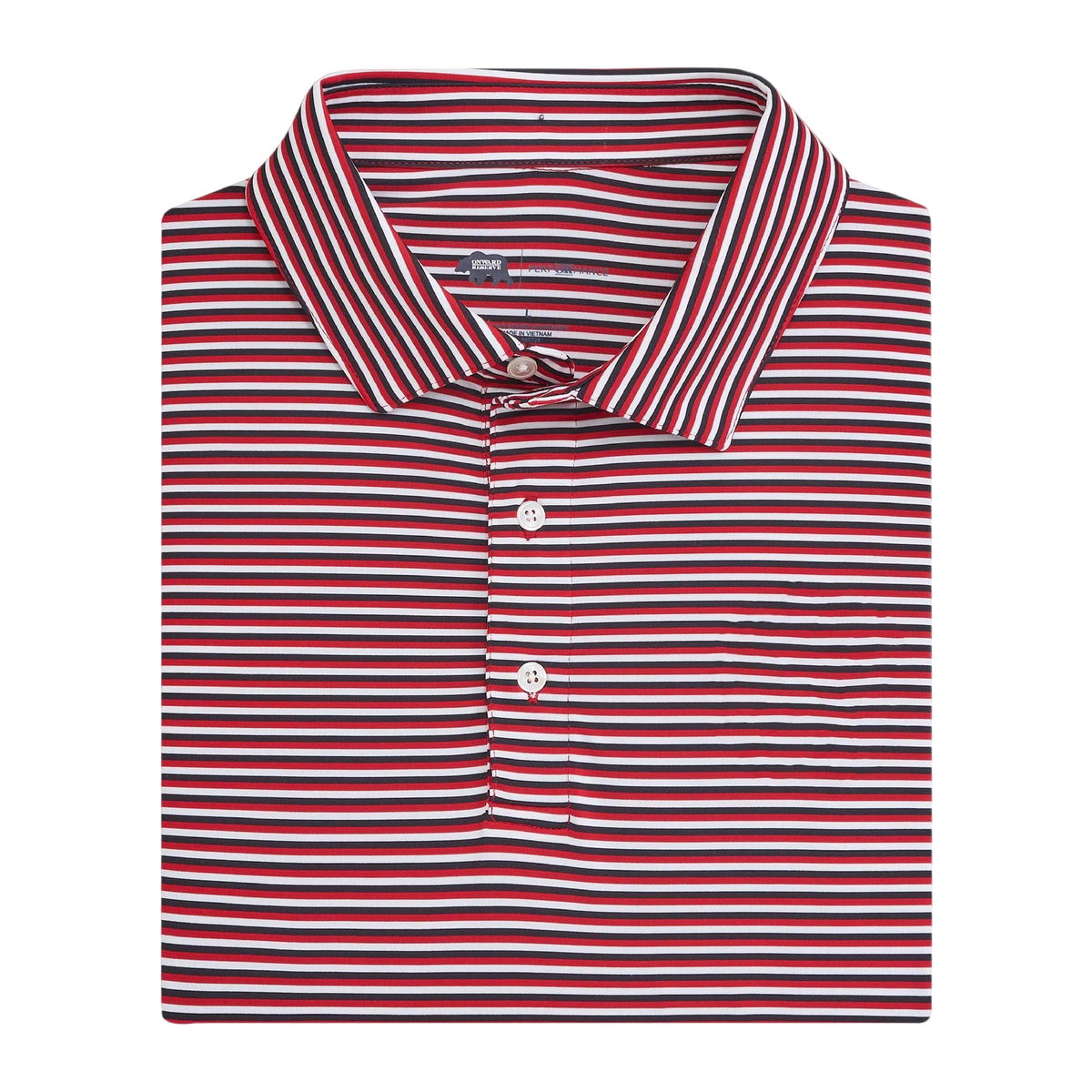 Tri Stripe Performance Polo - Red