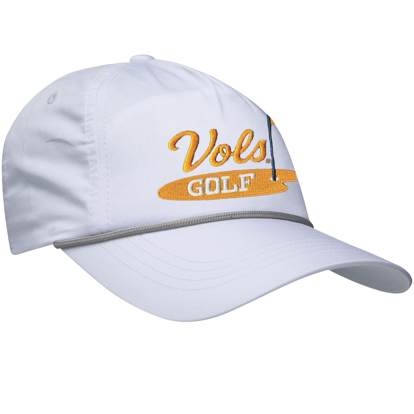 Tennessee Vols Golf Rope Hat - White Hat/Grey Rope