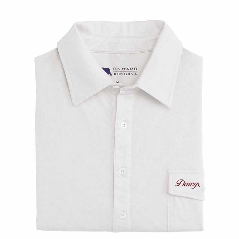 Dawgs Vintage Script Old School Polo - White