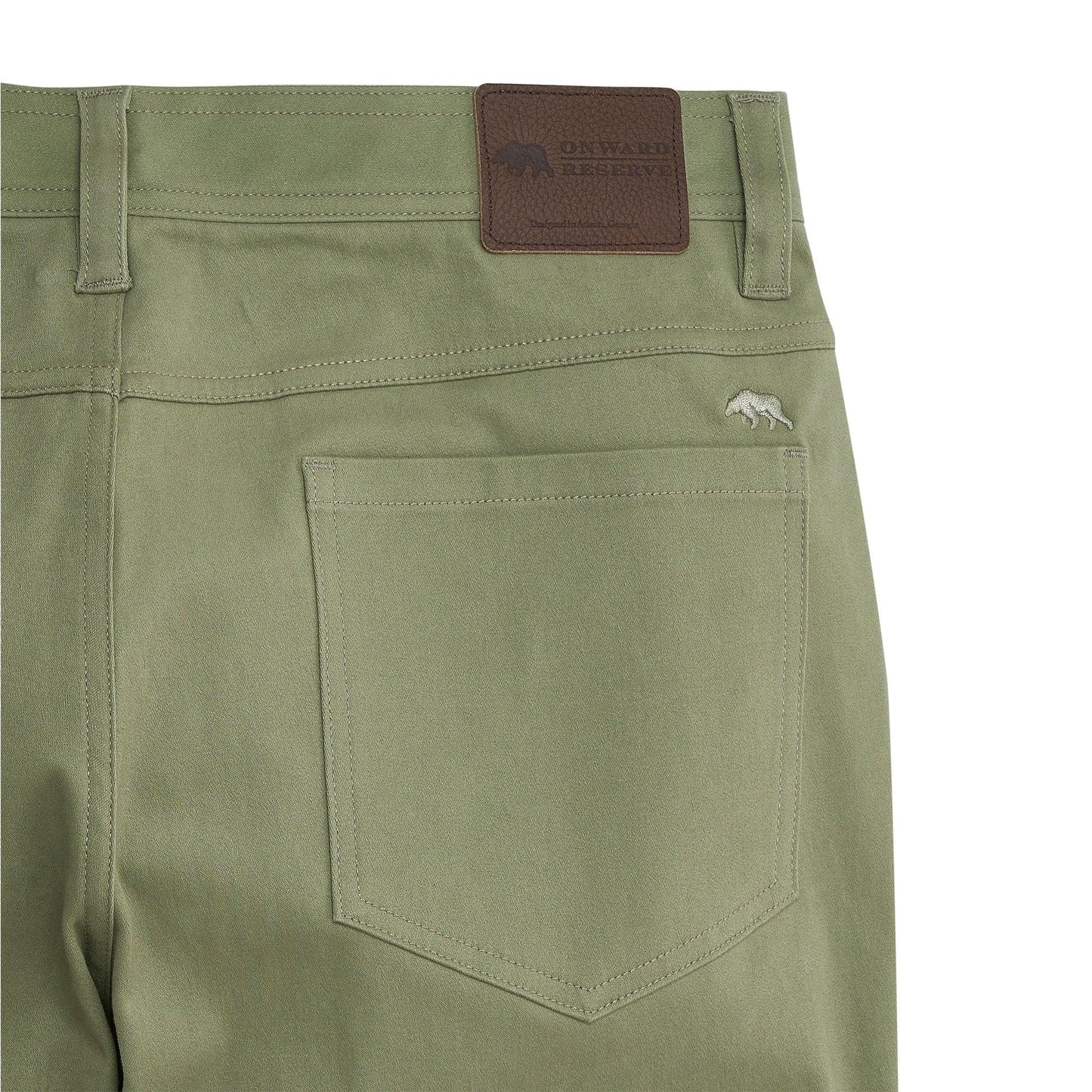 Five Pocket Stretch Pant Oil Green - Onward Reserve