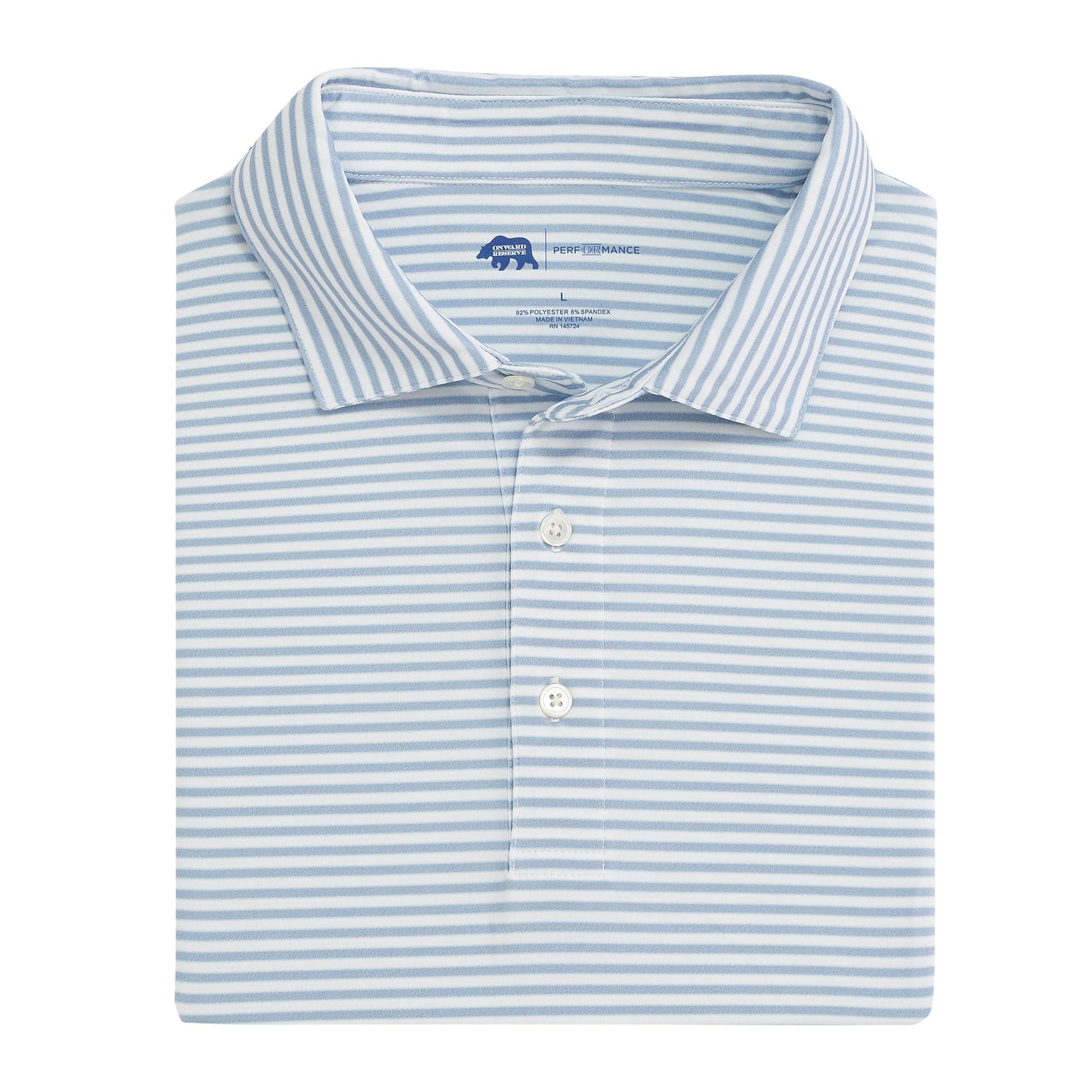 Mulligan Stripe Performance Polo - Onward Reserve