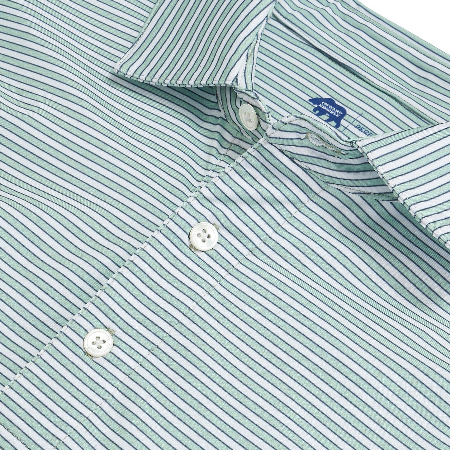 Mulligan Stripe Performance Polo - Onward Reserve