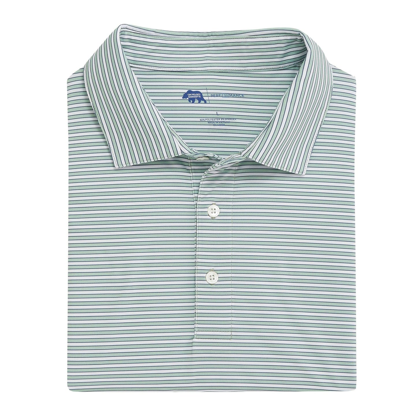 Mulligan Stripe Performance Polo - Onward Reserve