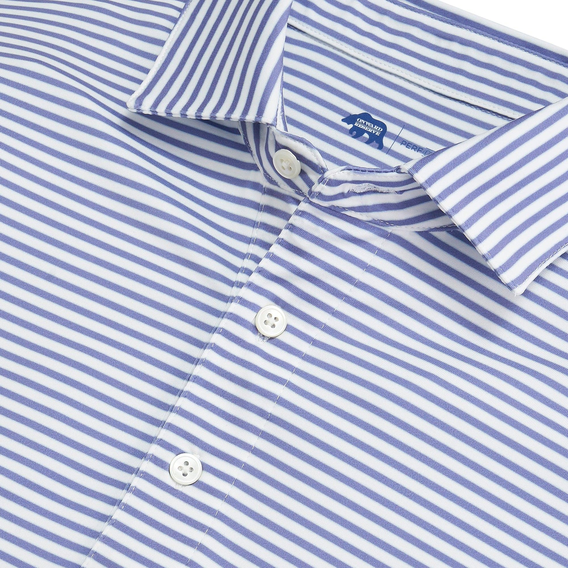 Mulligan Stripe Performance Polo - Onward Reserve
