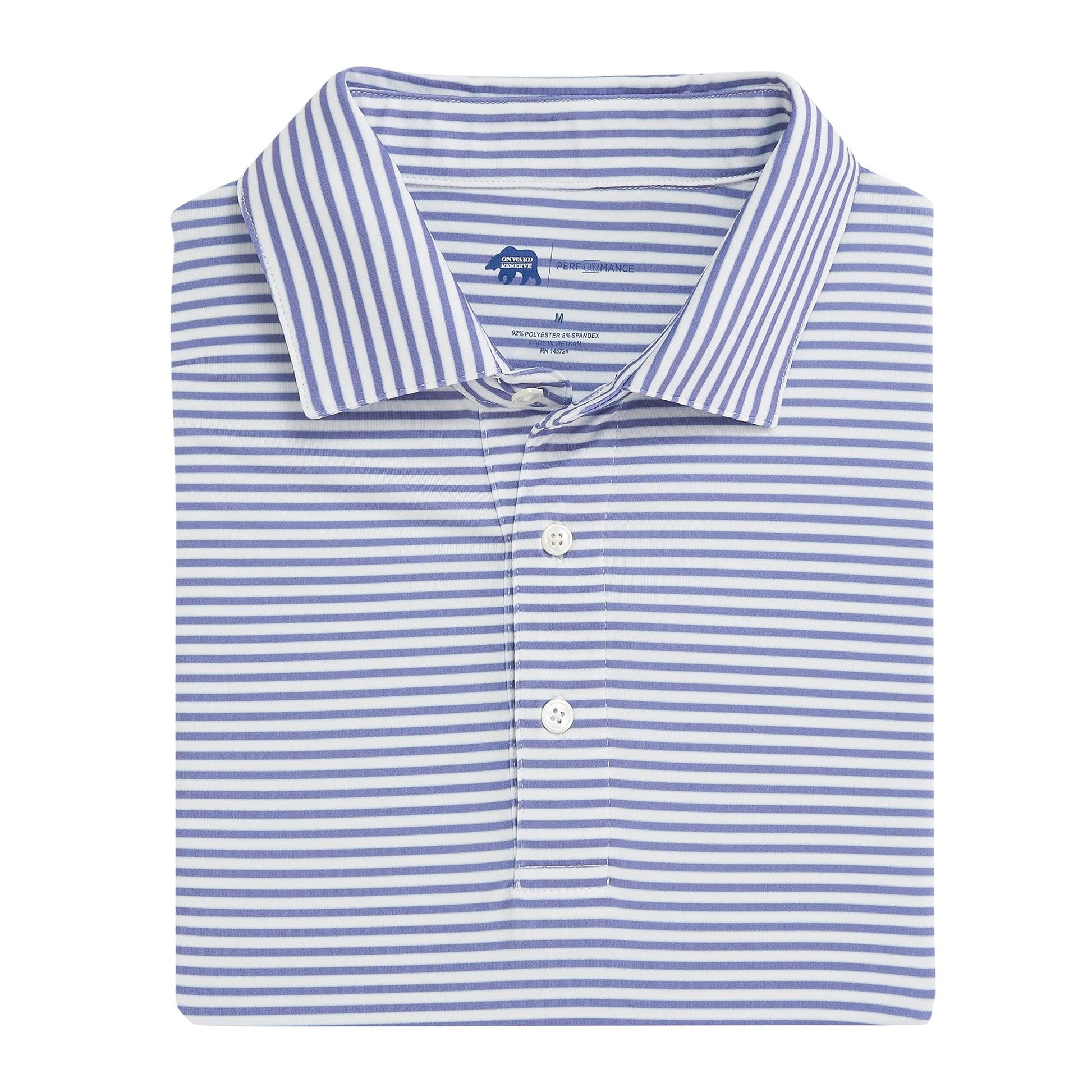 Mulligan Stripe Performance Polo - Onward Reserve