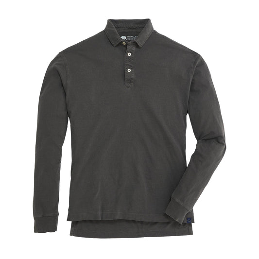 Perry Long Sleeve Polo - Black - Onward Reserve