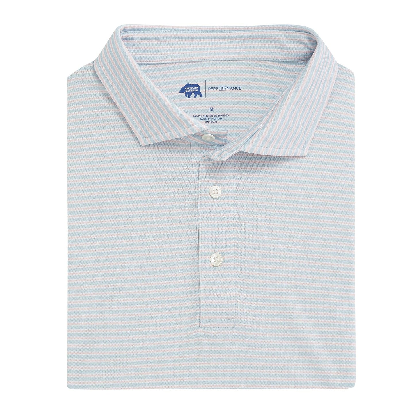 Trophy Stripe Performance Pique - Onward Reserve