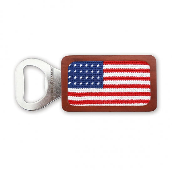 American Flag Needlepoint Bottle Opener - OnwardReserve