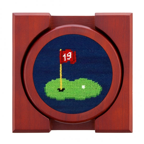 19th Hole Needlepoint Coasters - OnwardReserve