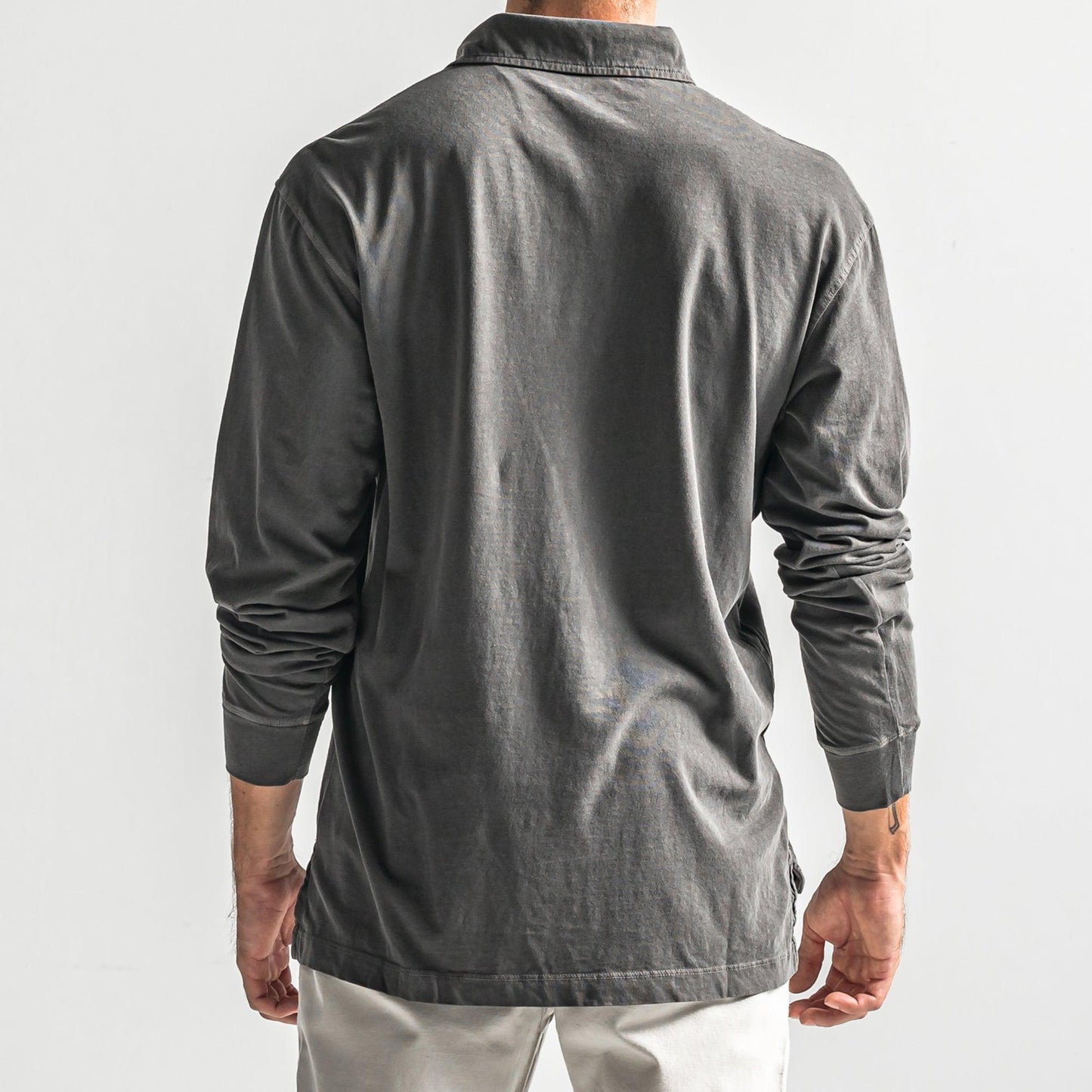 Perry Long Sleeve Polo - Black - Onward Reserve