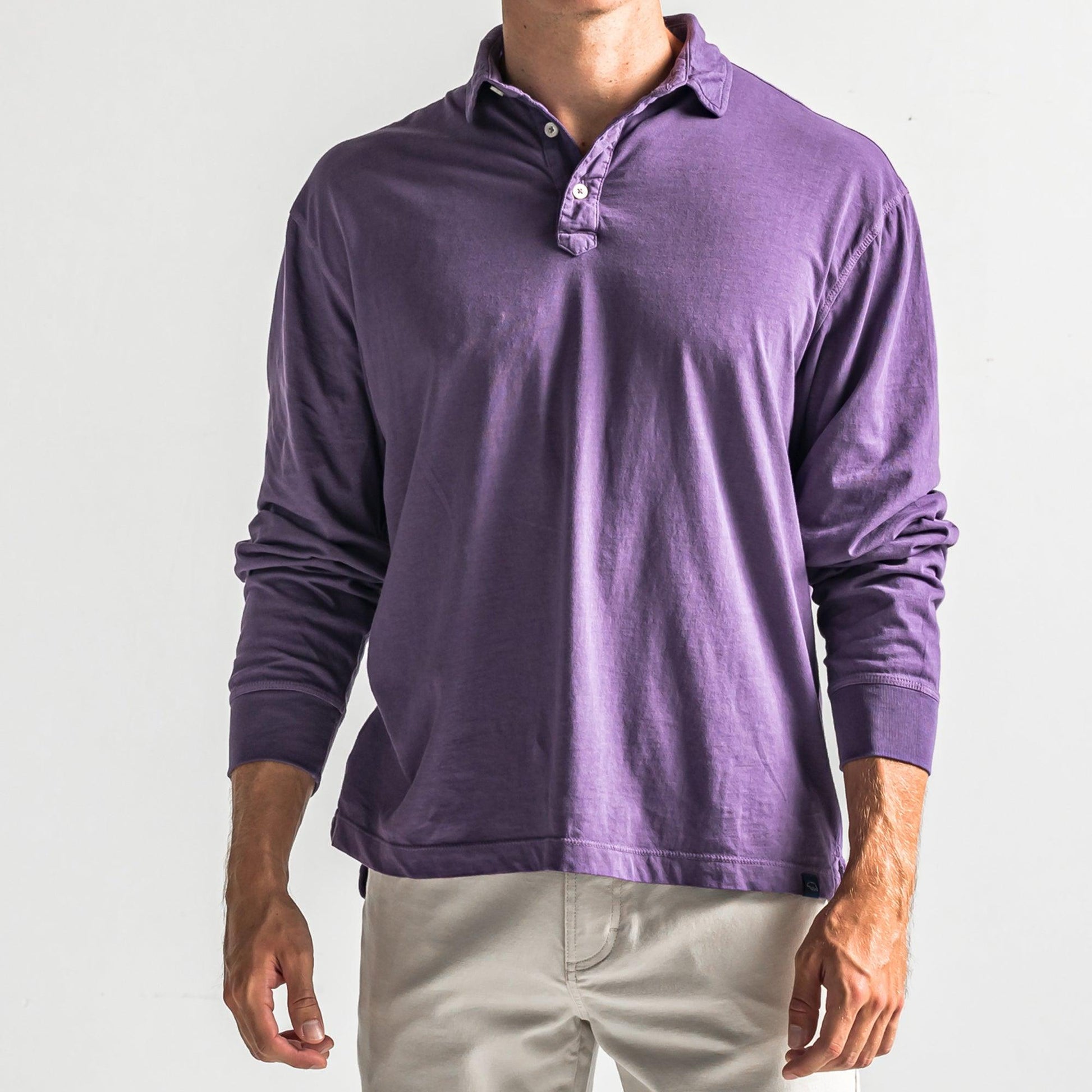 Perry Long Sleeve Polo - Loganberry - Onward Reserve