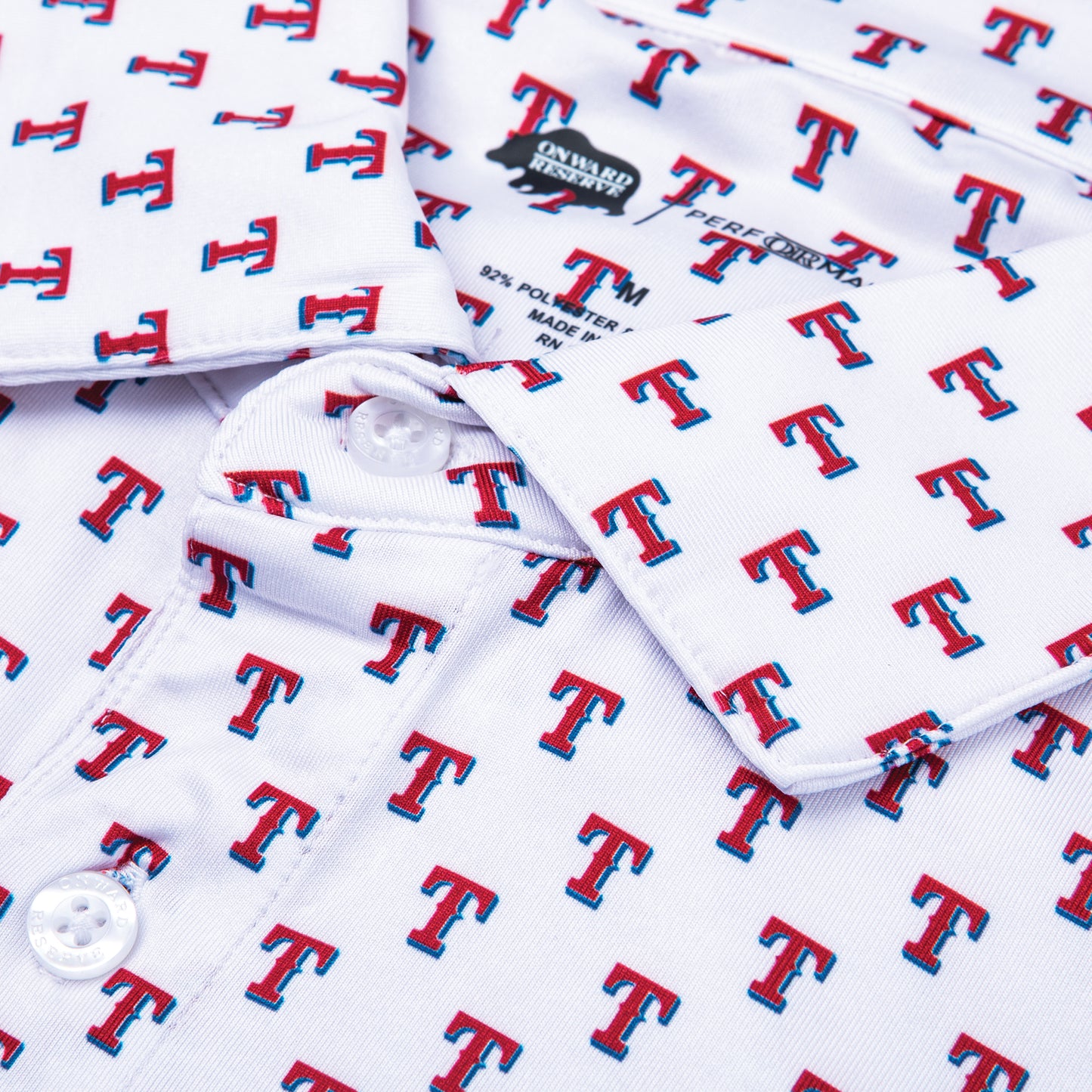 Texas Rangers Printed Performance Polo