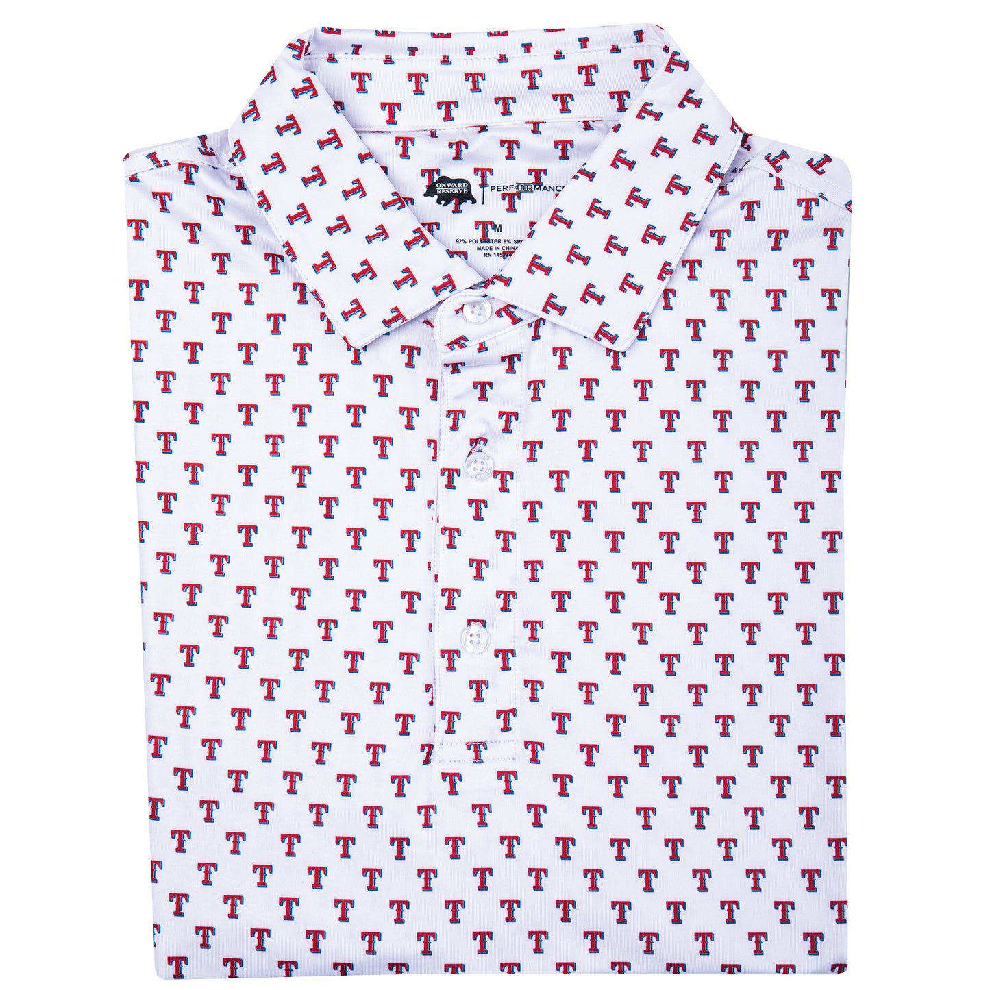 Texas Rangers Printed Performance Polo