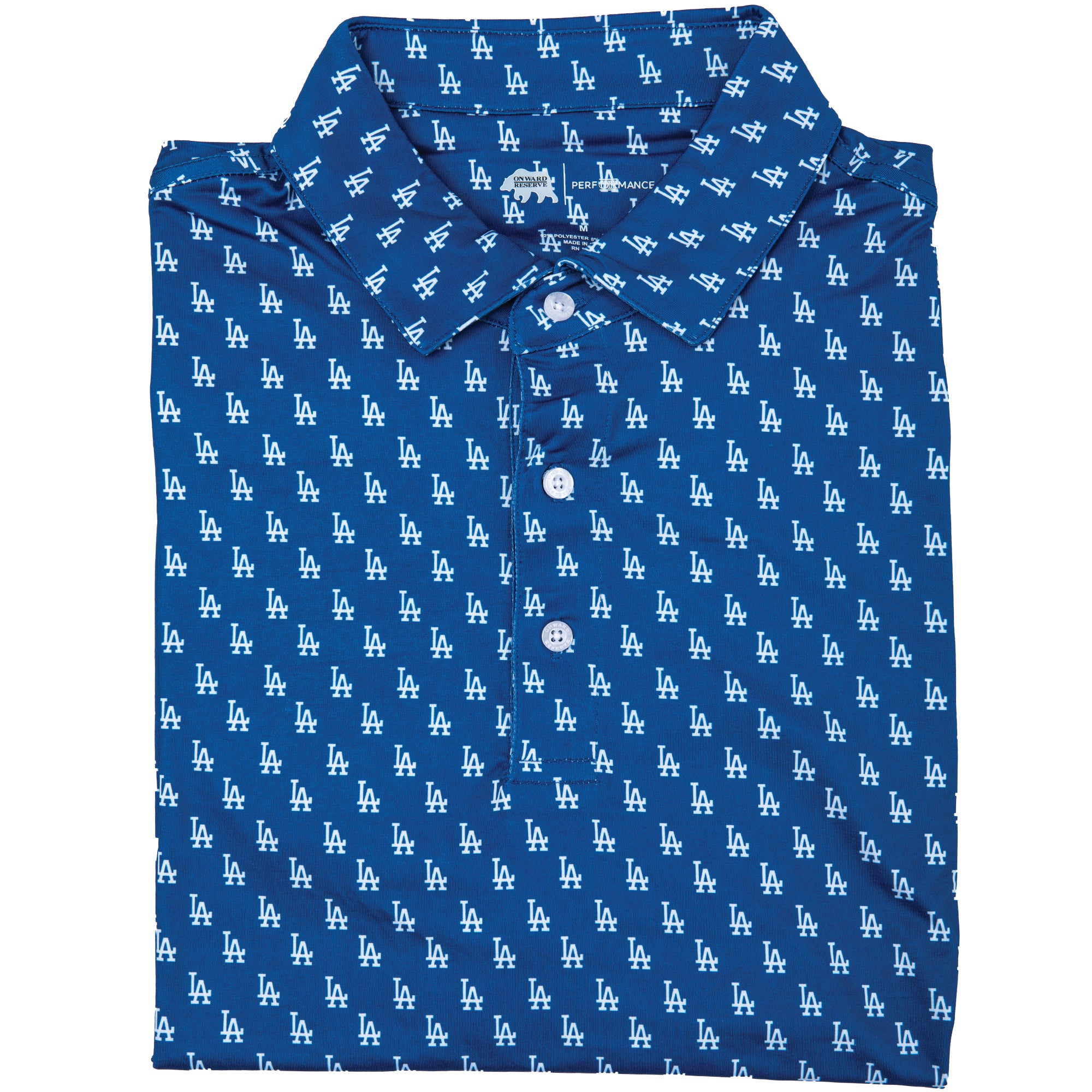 Los Angeles Dodgers Printed Performance Polo L