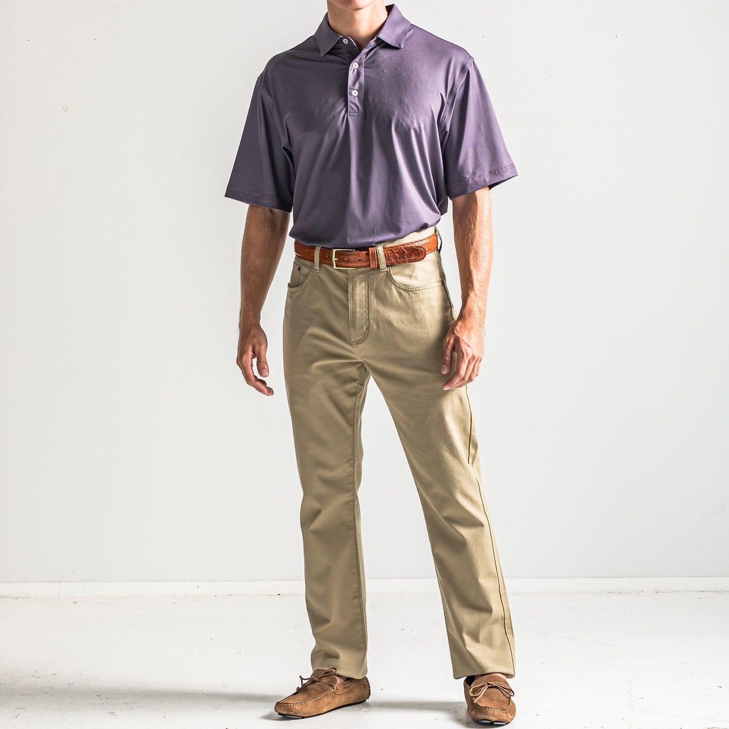 Flex Micro Canvas Five Pocket Stretch Pant Tan - Onward Reserve