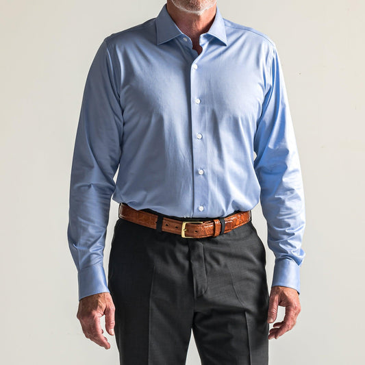 Knit Spread Collar Dress Shirt - Onward Reserve
