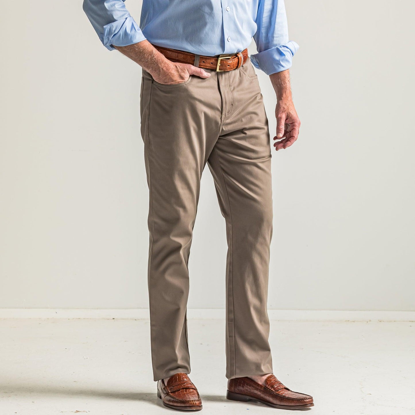 Flex Five Pocket Stretch Pant Walnut - Onward Reserve