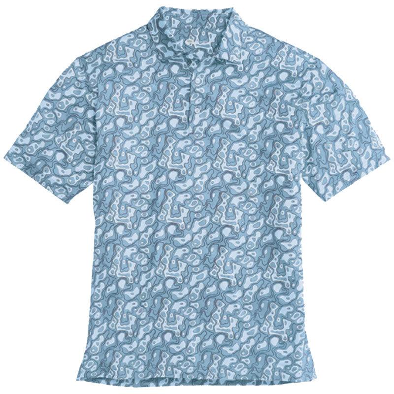 Topographic Golf Printed Performance Polo - Onward Reserve