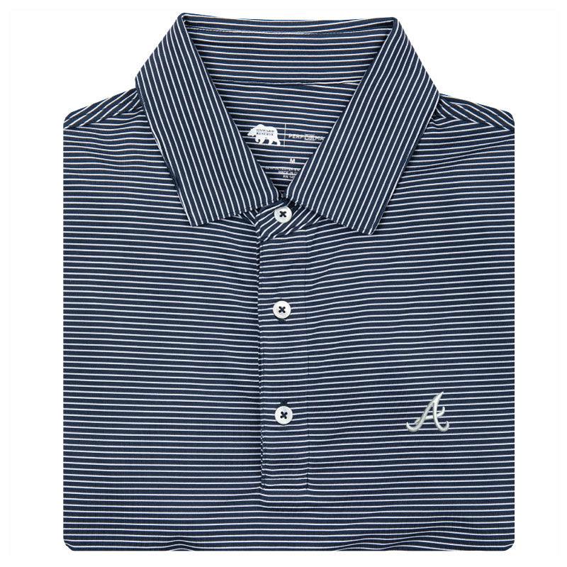 Atlanta Braves Birdie Stripe Performance Polo - Onward Reserve