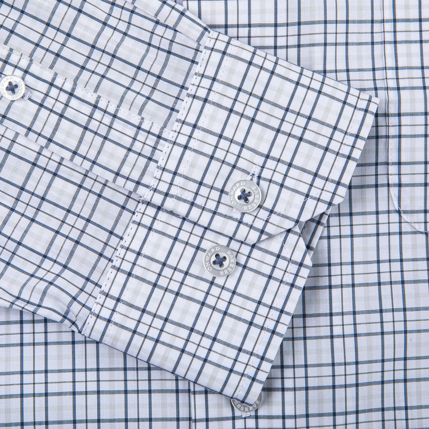 All Team Tattersall Button Down Shirt - True Navy - Onward Reserve