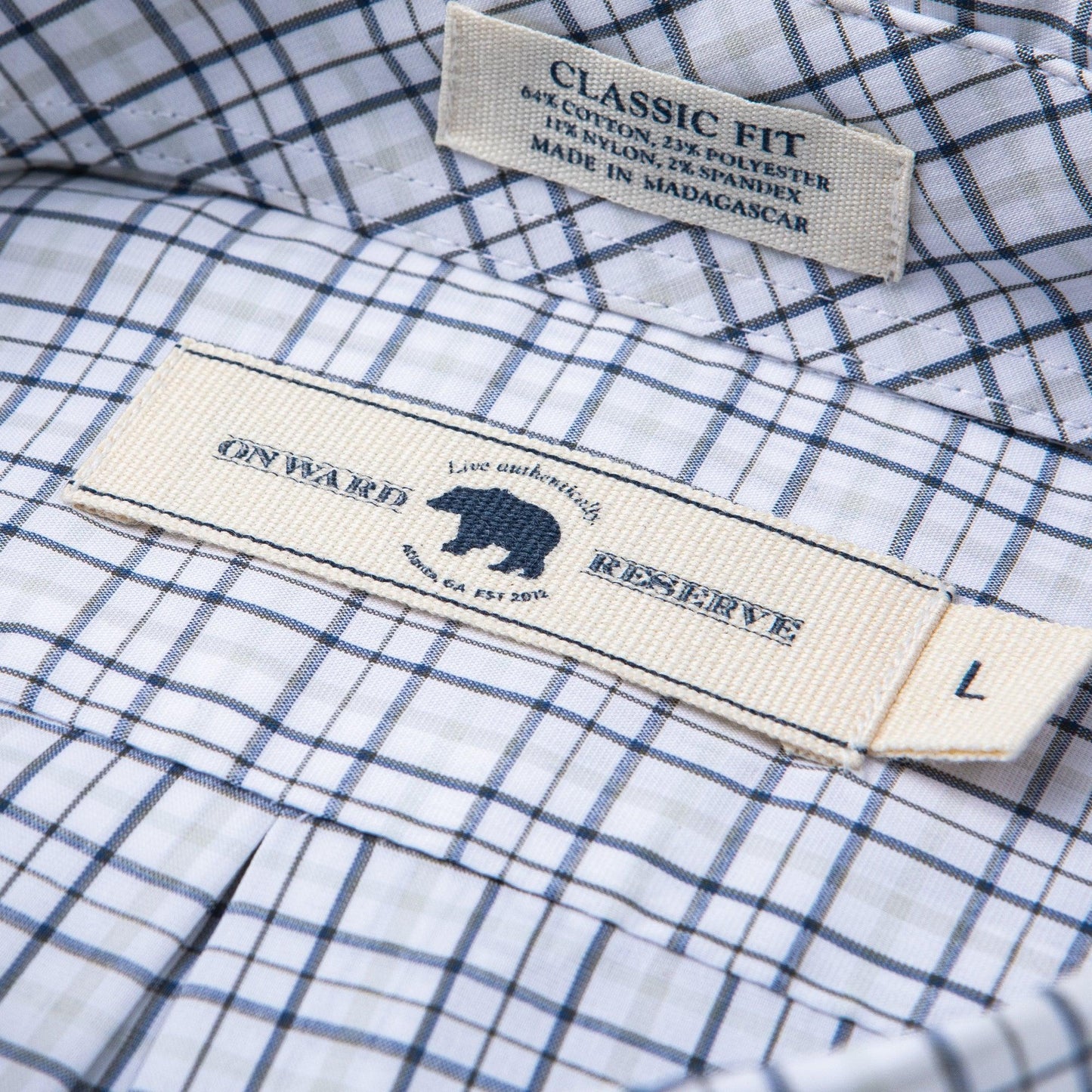 All Team Tattersall Button Down Shirt - True Navy - Onward Reserve