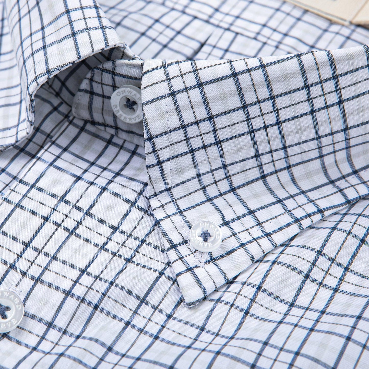 All Team Tattersall Button Down Shirt - True Navy - Onward Reserve