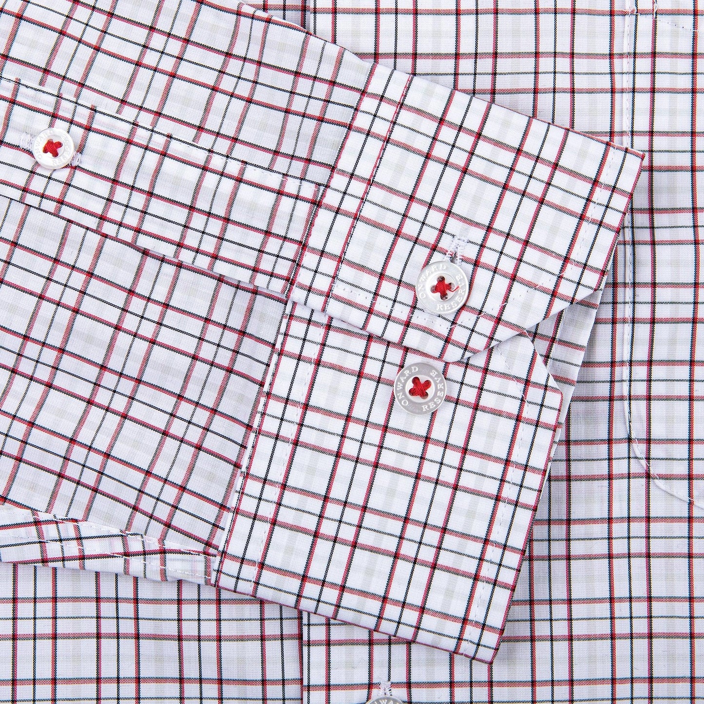 All Team Tattersall Button Down Shirt - Red - Onward Reserve
