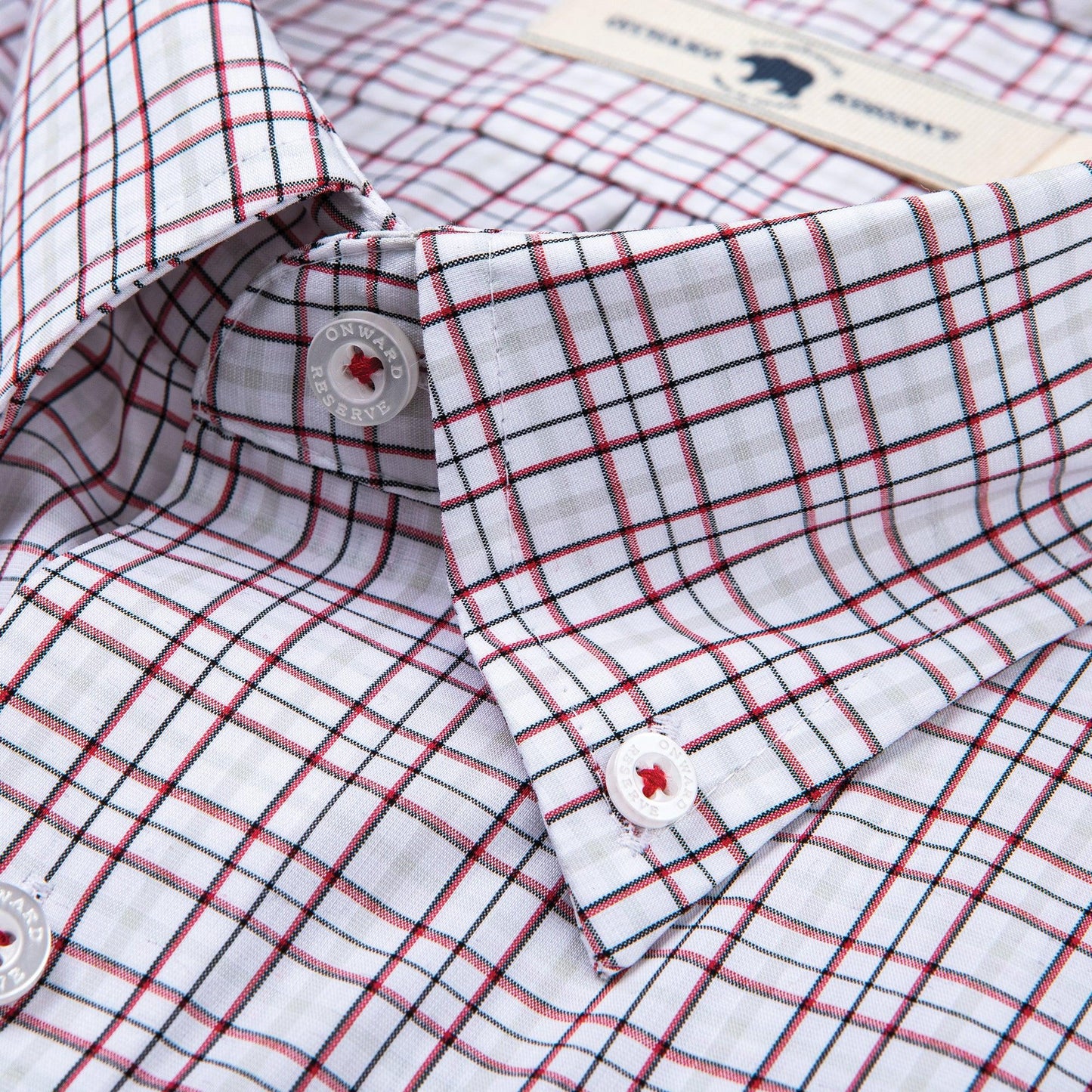 All Team Tattersall Button Down Shirt - Red - Onward Reserve
