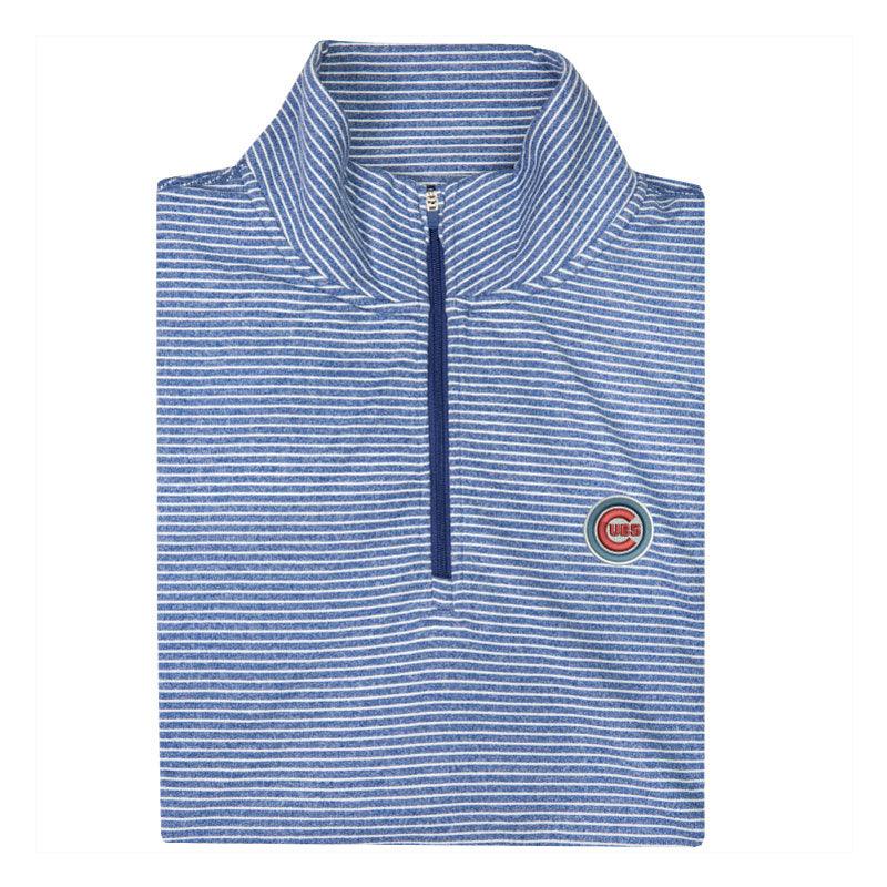 Chicago Cubs Flow Stripe Performance 1/4 Zip Pullover - Onward Reserve