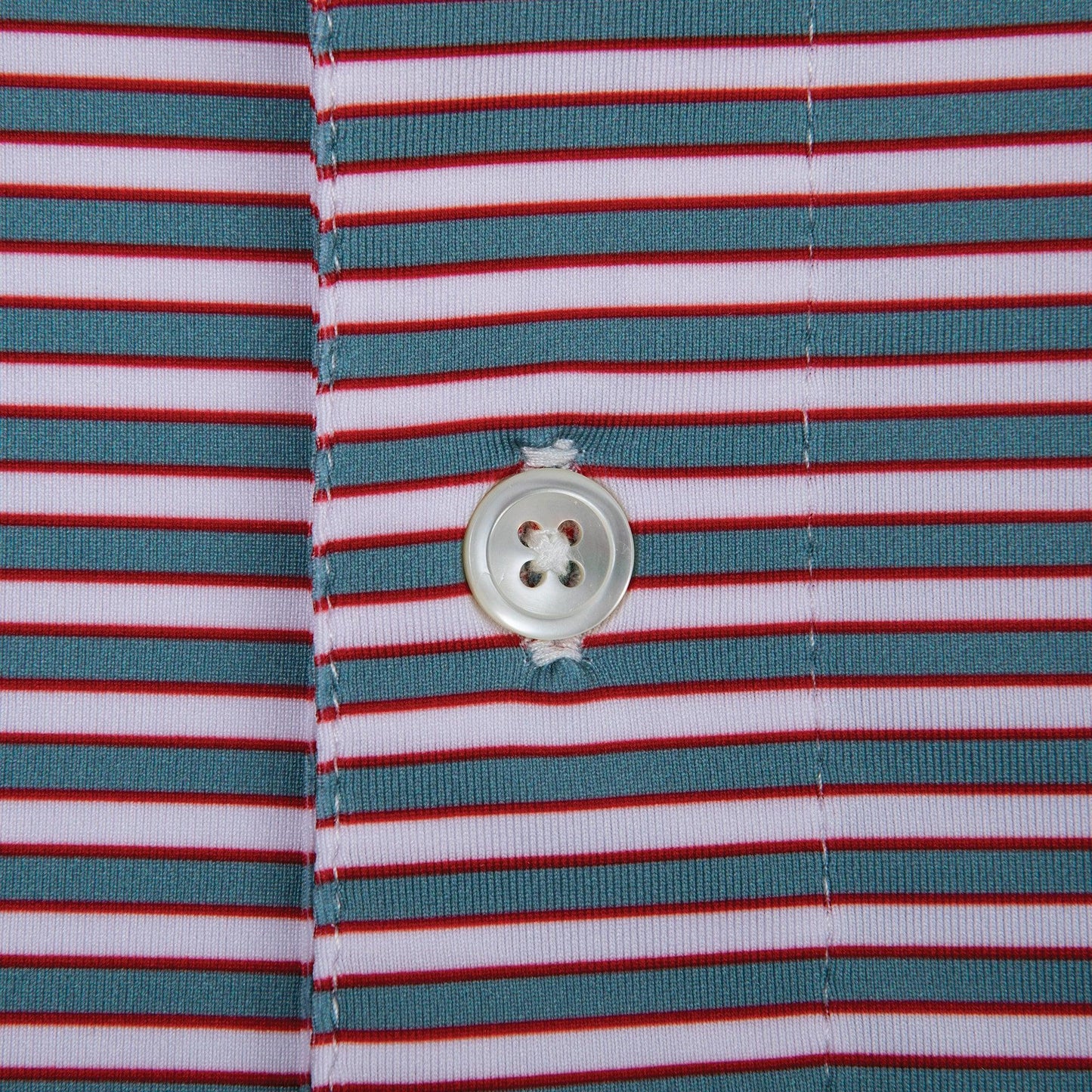 Mulligan Stripe Performance Polo - Smoke Blue/Salsa - Onward Reserve