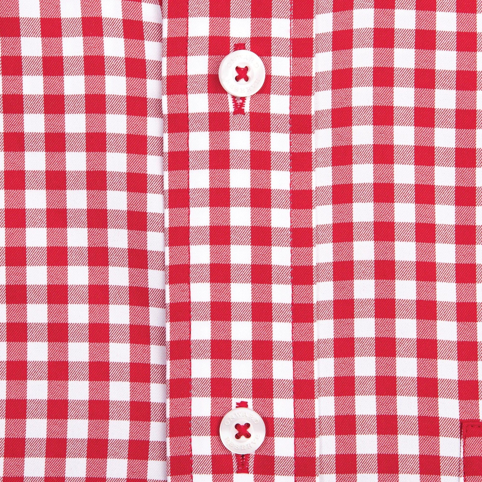 Red Gingham Classic Fit Performance Button Down - Onward Reserve